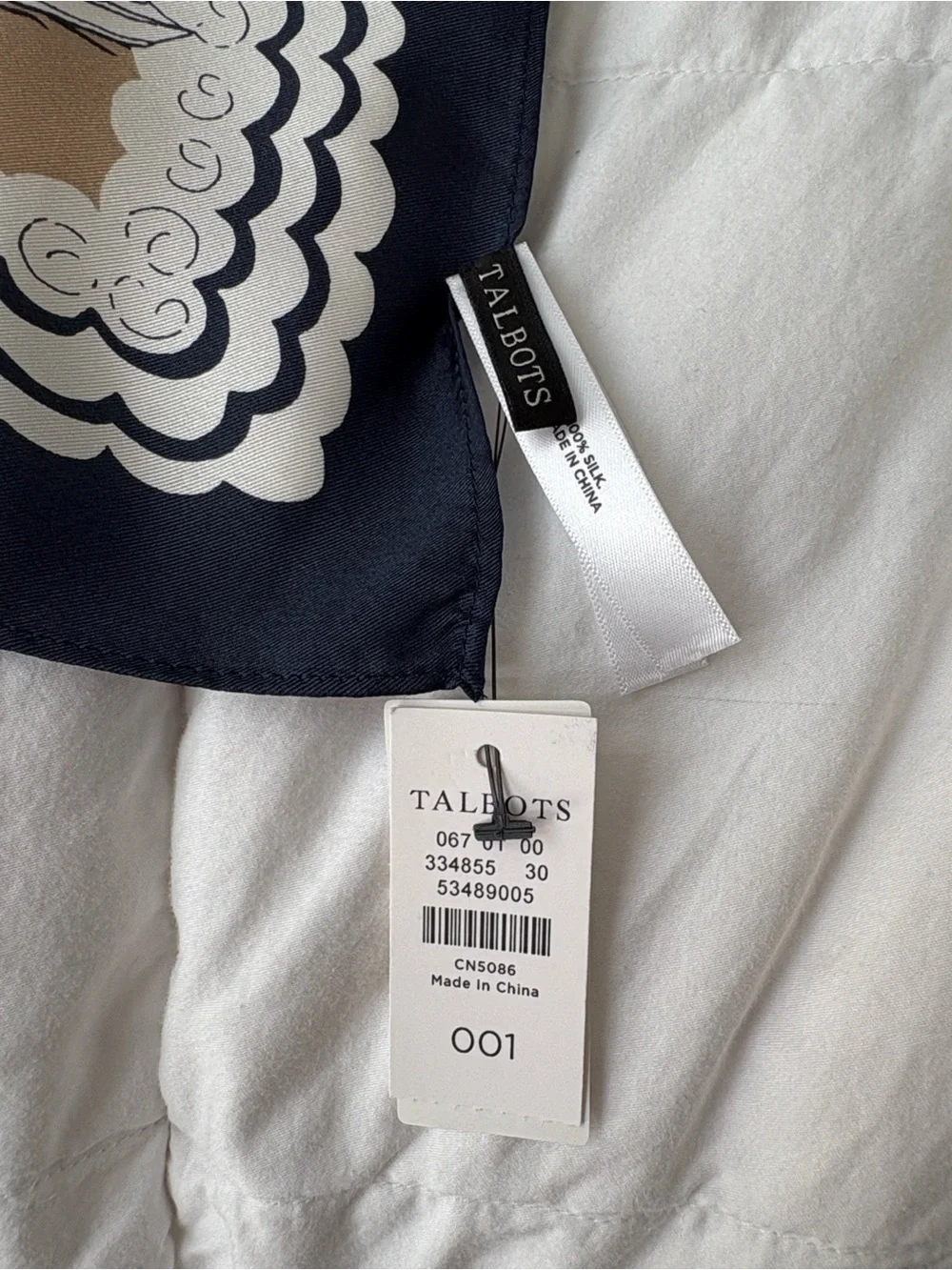 Talbots Multicolor Nautical 100% Silk Scarf - Blue, Pink, Green, Brown, White